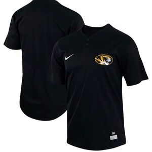 Missouri Tigers Nike Two-Button Men’s Baseball Jersey  Sz L,XL 3XL Black MSRP$96